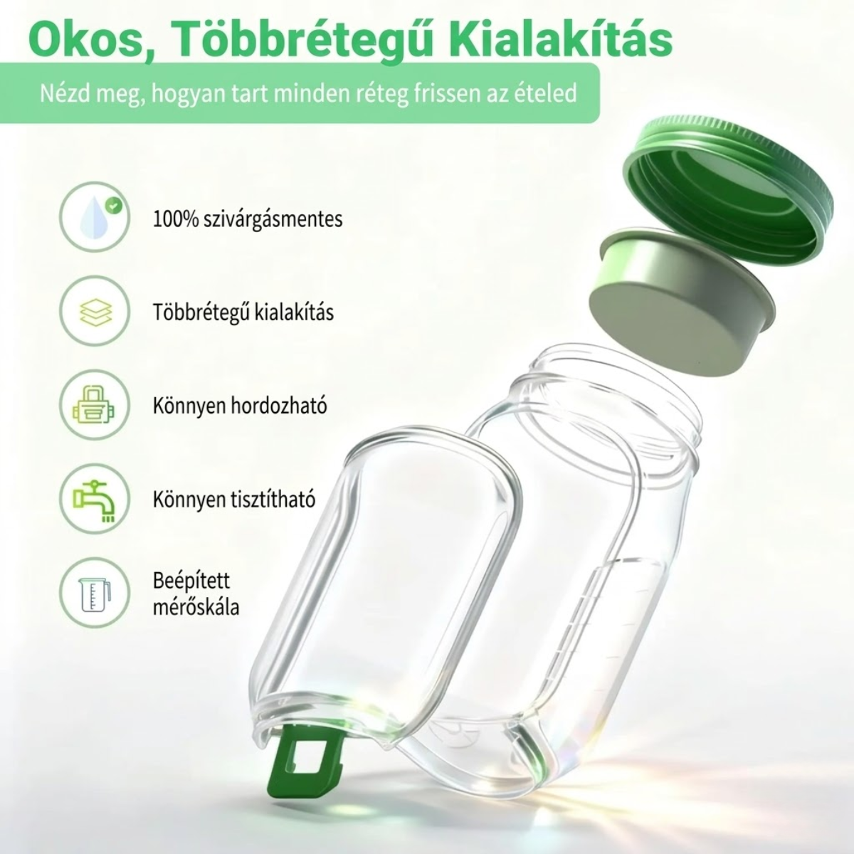 PrePera™ - Frissentartó Salátás Üveg